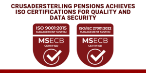 CrusaderSterling Pensions achieves ISO 9001 and 22001. leading pension fund administrator. best pension company in nigeria